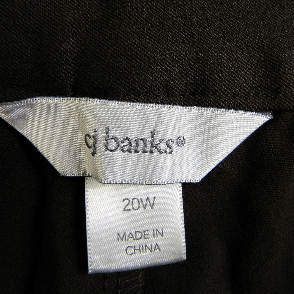 CJ Banks Dress Pants Brown Trouser Classic Fit Stretch Women's Size 20W - Picture 5 of 7